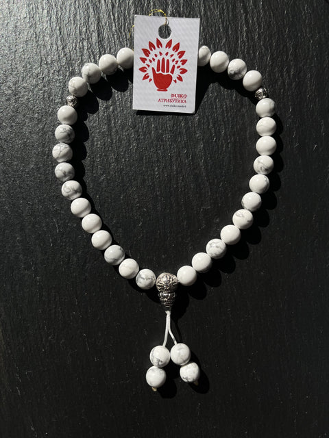 Четки агат Silver  33 бусины Duiko
